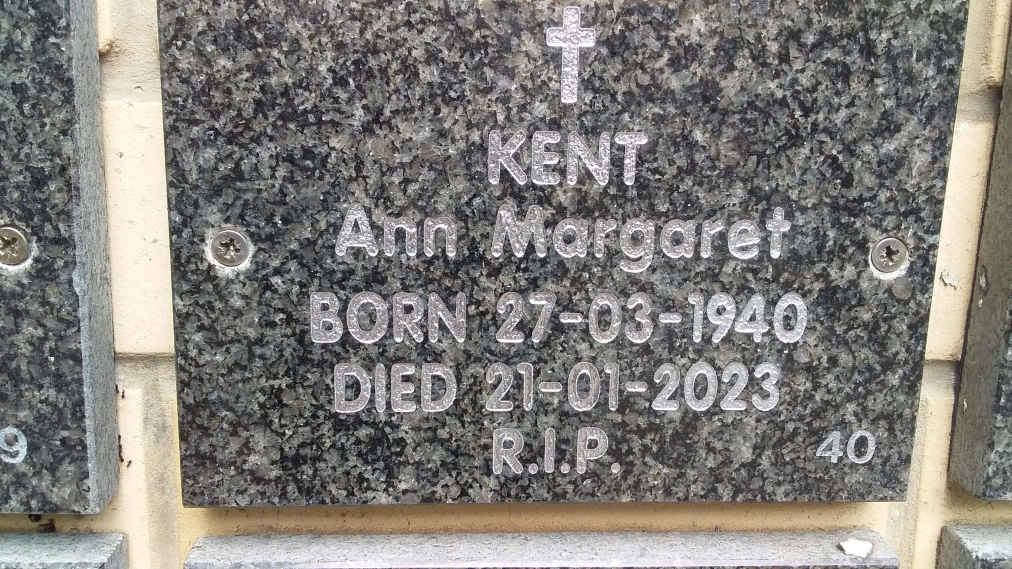 KENT Ann Margaret 1940-2023