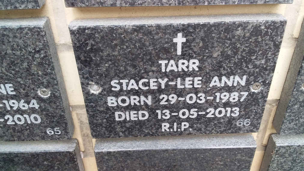 TARR Stacey-Lee Ann 1987-2013