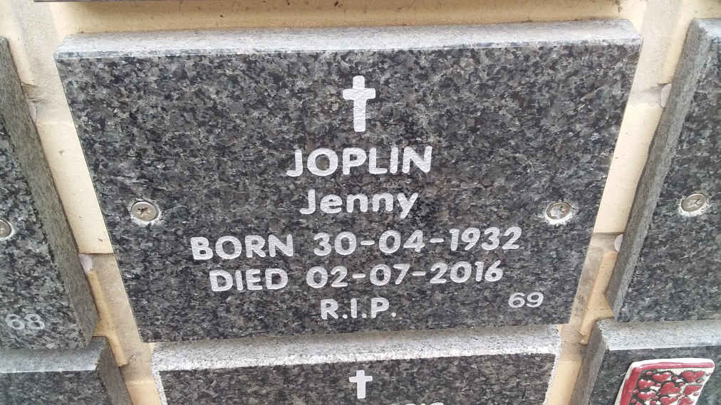 JOPLIN Jenny 1932-2016