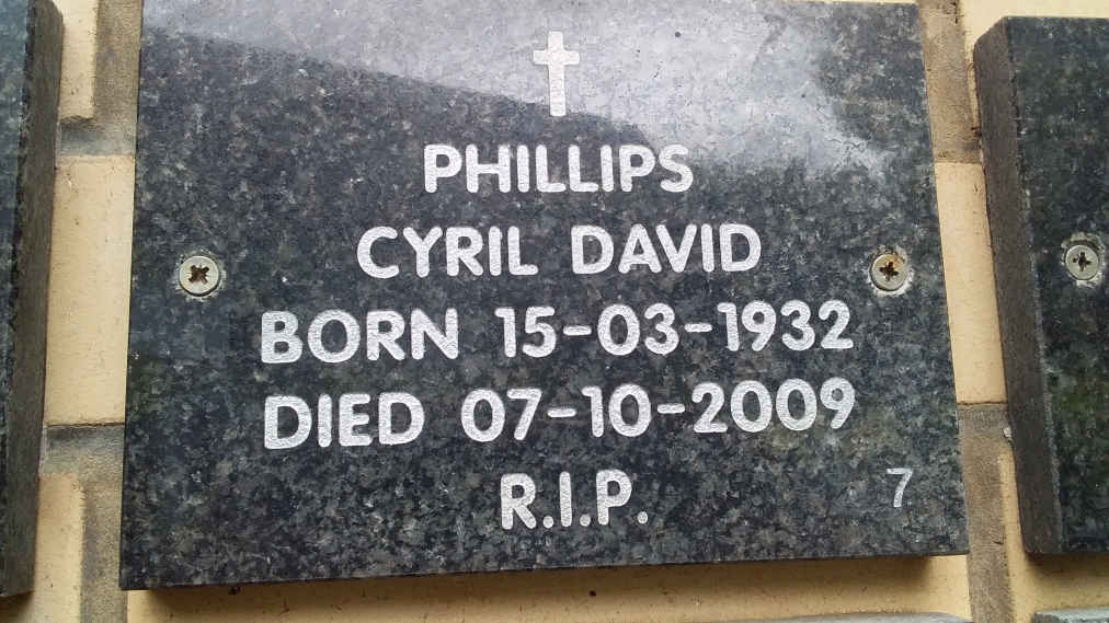 PHILLIPS Cyril David 1932-2009