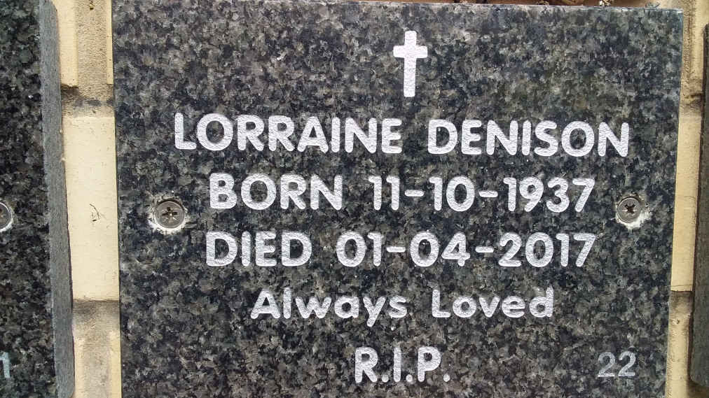 DENISON Lorraine 1937-2017