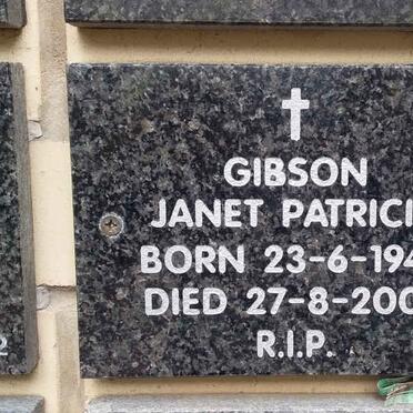 GIBSON Janet Patricia 1942-2009