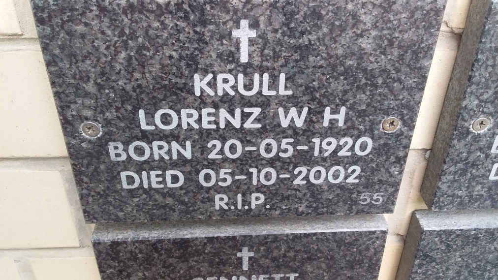 KRULL Lorenz W.H. 1920-2002