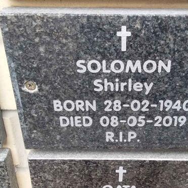 SOLOMON Shirley 1940-2019