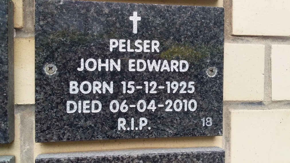 PELSER John Edward 1925-2010