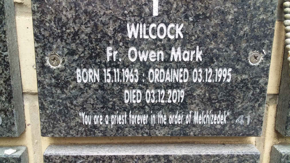 WILCOCK Owen Mark 1963-2019