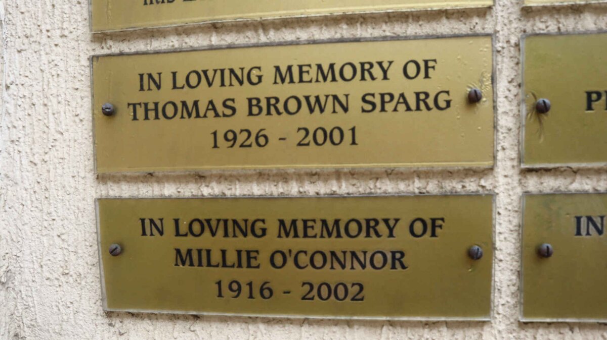 SPARG Thomas Brown 1926-2001 :: O'CONNOR Millie 1916-2002