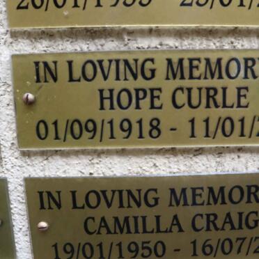 CURLE Hope 1908-2008