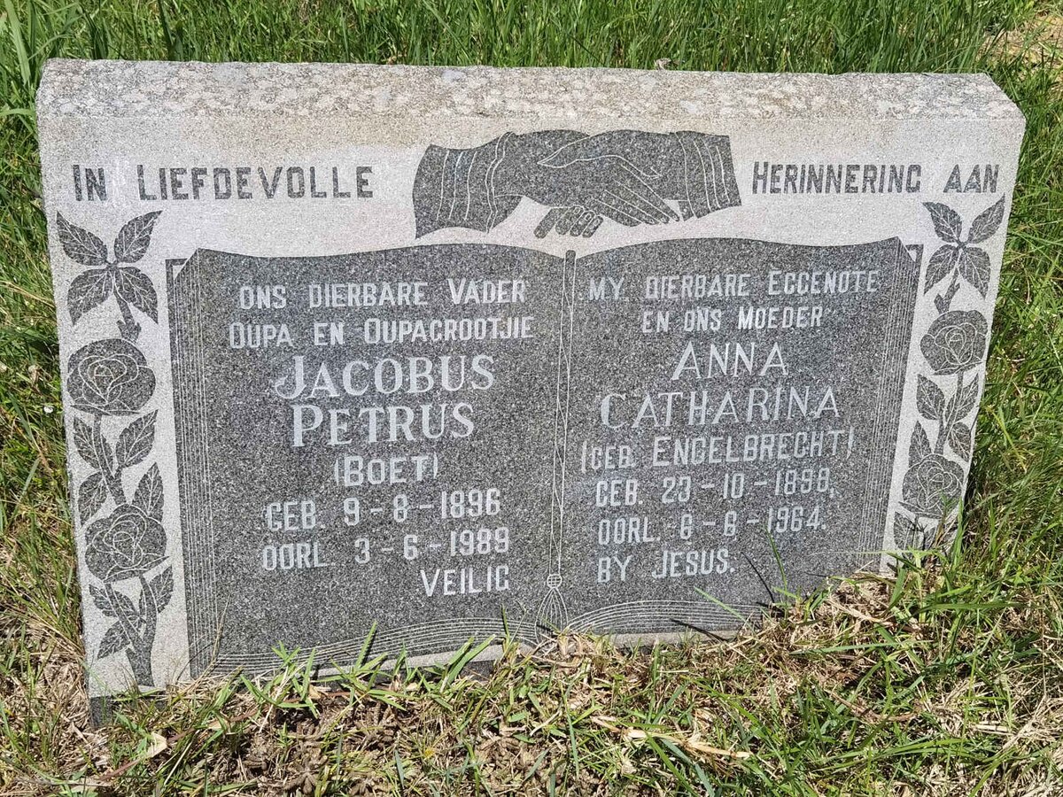 ? Jacobus Petrus 1896-1989 &amp; Anna Catharina ENGELBRECHT 1898-1964