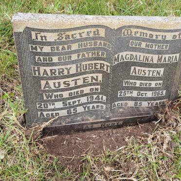 AUSTEN Harry Hubert -1941 &amp; Magdalina Maria -1965