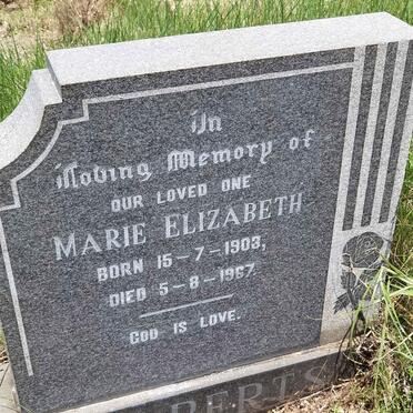 ALBERTS Marie Elizabeth 1903-1967