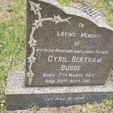 BUSSE Cyril Bertram 1904-1961