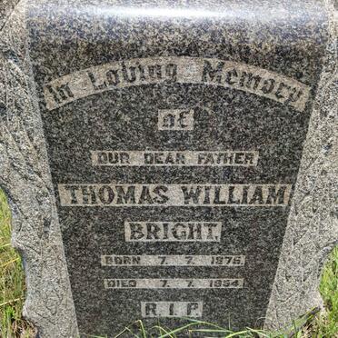 BRIGHT Thomas William 1875-1954