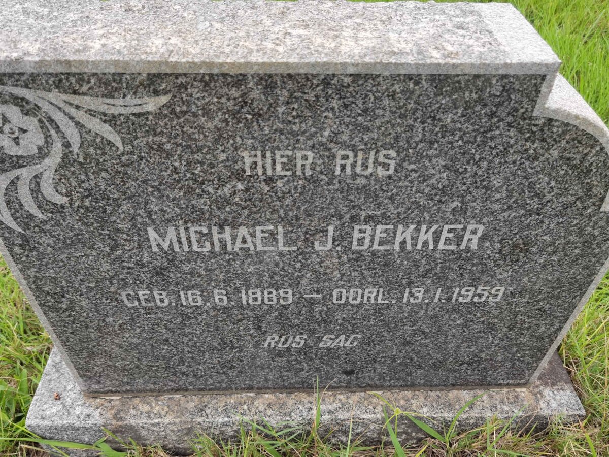 BEKKER Michael J. 1889-1959