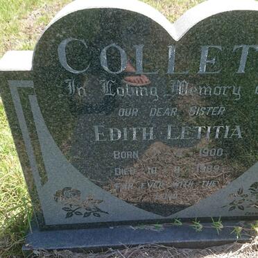 COLLETT Edith Letitia 1900-1989