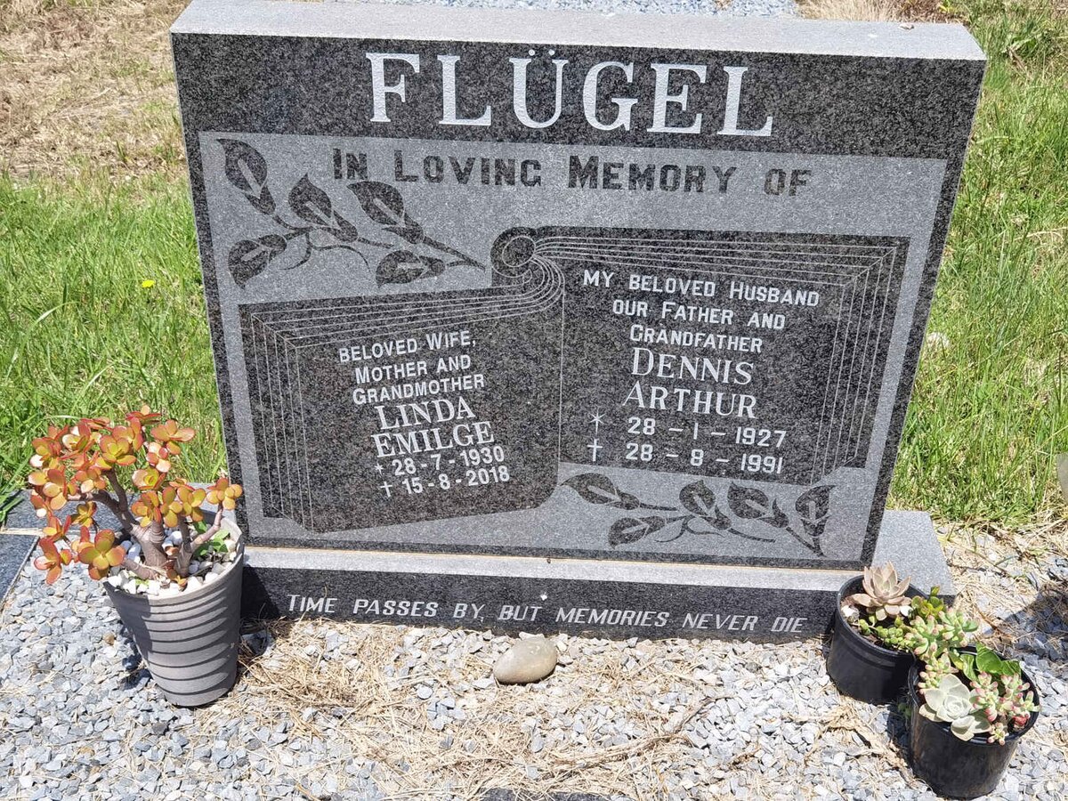 FLUGEL Dennis Arthur 1927-1991 &amp; Linda Emilge 1930-2018