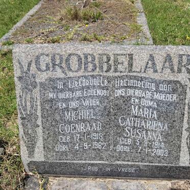 GROBBELAAR Michiel Coenraad 1913-1962 & Maria Catheriena Susanna 1914-2003