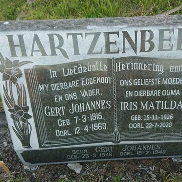 HARTZENBERG Gert Johannes 1915-1963 &amp; Iris Matilda 1926-2020 :: HARTZENBERG Gert Johannes 1946-1948