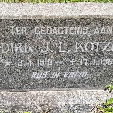 KOTZE Dirk J.L. 1910-1965