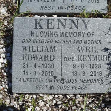 KENNY William Edward 1930-2010 &amp; Avril KENMUIR 1928-2018