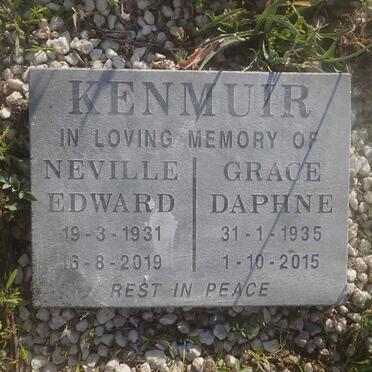 KENMUIR Neville Edward 1931-2019 &amp; Grace Daphne 1935-2015