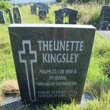 KINGSLEY Theunette 1973-2005