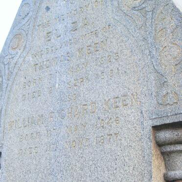 KEEN Eliza 1825-1881 :: KEEN William Richard 1846-1877 