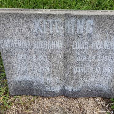 KITCHING Louis Francois 1911-1981 &amp; Catharina Susanna 1917-1974