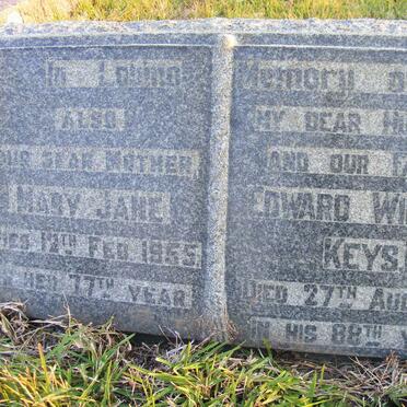 KEYS Edward William -1951 &amp; Mary Jane -1955