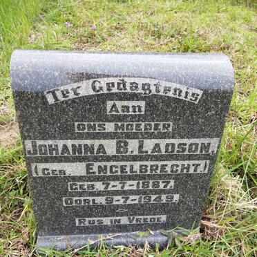 LADSON Johanna B.  nee ENGELBRECHT 1887-1949