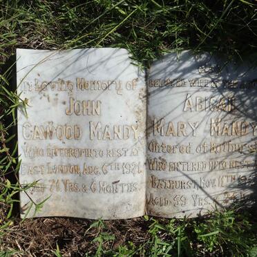 MANDY John Cawood -1921 &amp; Abigail Mary -1912