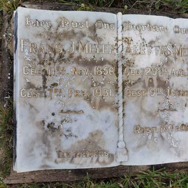 MEYER Frans J. 1856-1931 &amp; Aletta S. 1856-1931