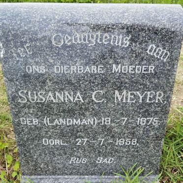 MEYER Susanna C. nee LANDMAN 1875-1958