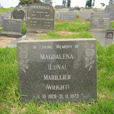 MARILLIER Magdalena  WRIGHT 1929-1973