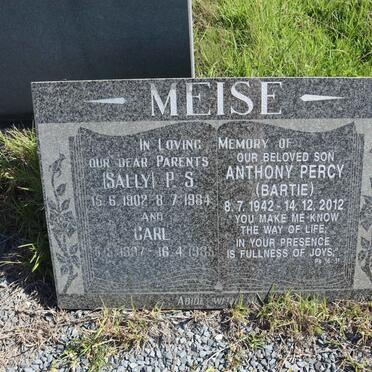 MEISE Carl 1897-1985 &amp; P.S. 1902-1984 :: MEISE Anthony Percy 1942-2012