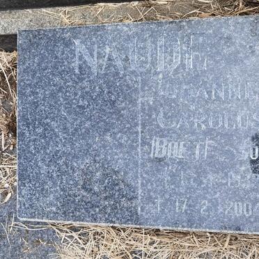 NAUDE Johannes Carolus ?-2004