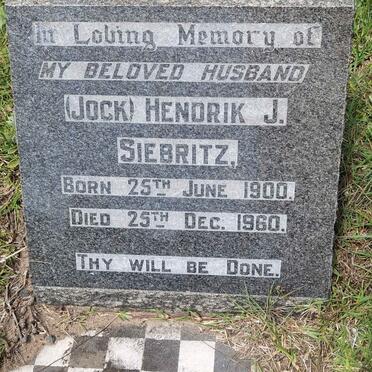 SIEBRITZ Hendrik J. 1900-1960