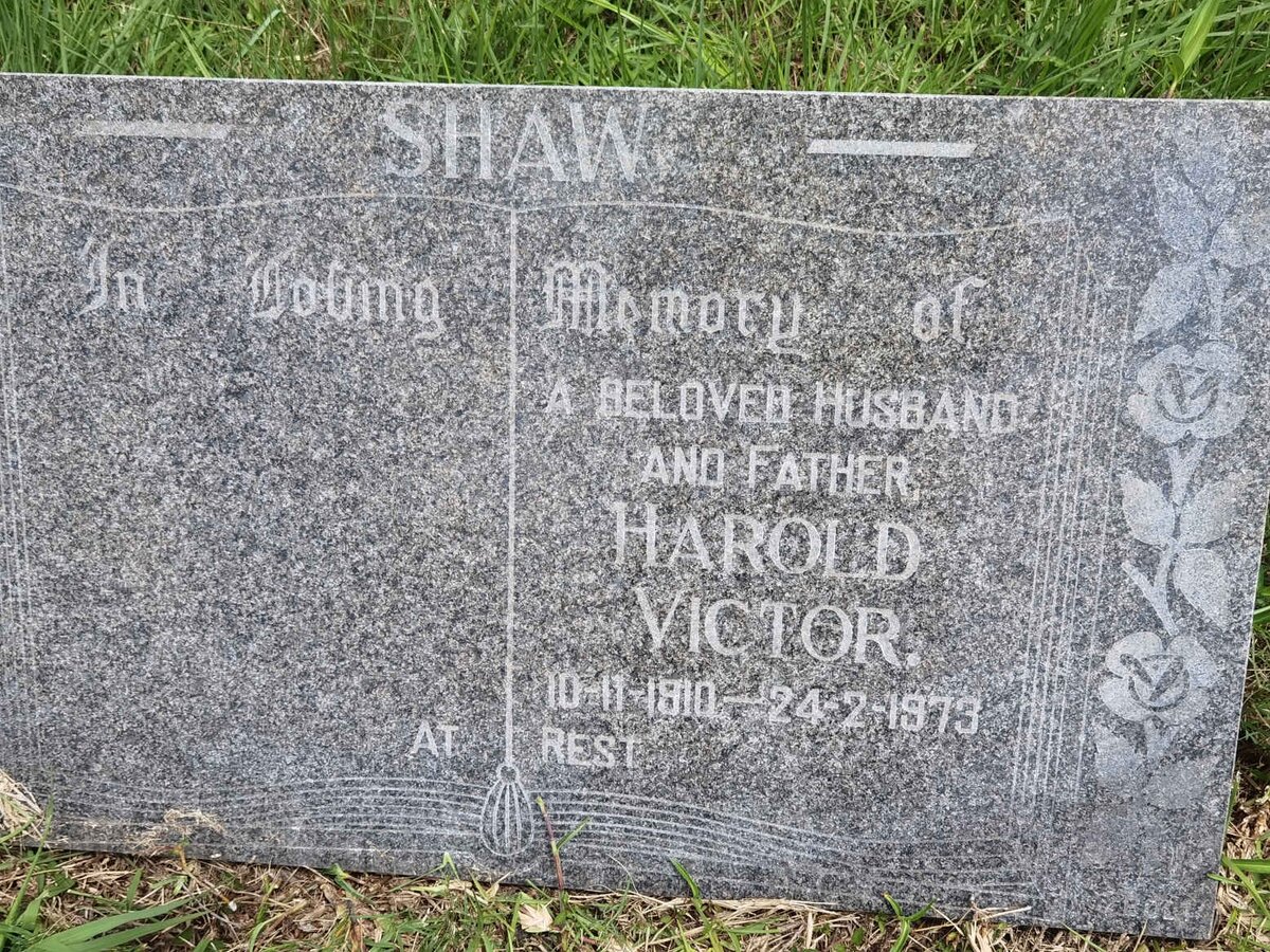 SHAW Harold Victor 1910-1973