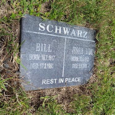 SCHWARZ Bill 1917-1993 &amp; Jessie 1912-2006