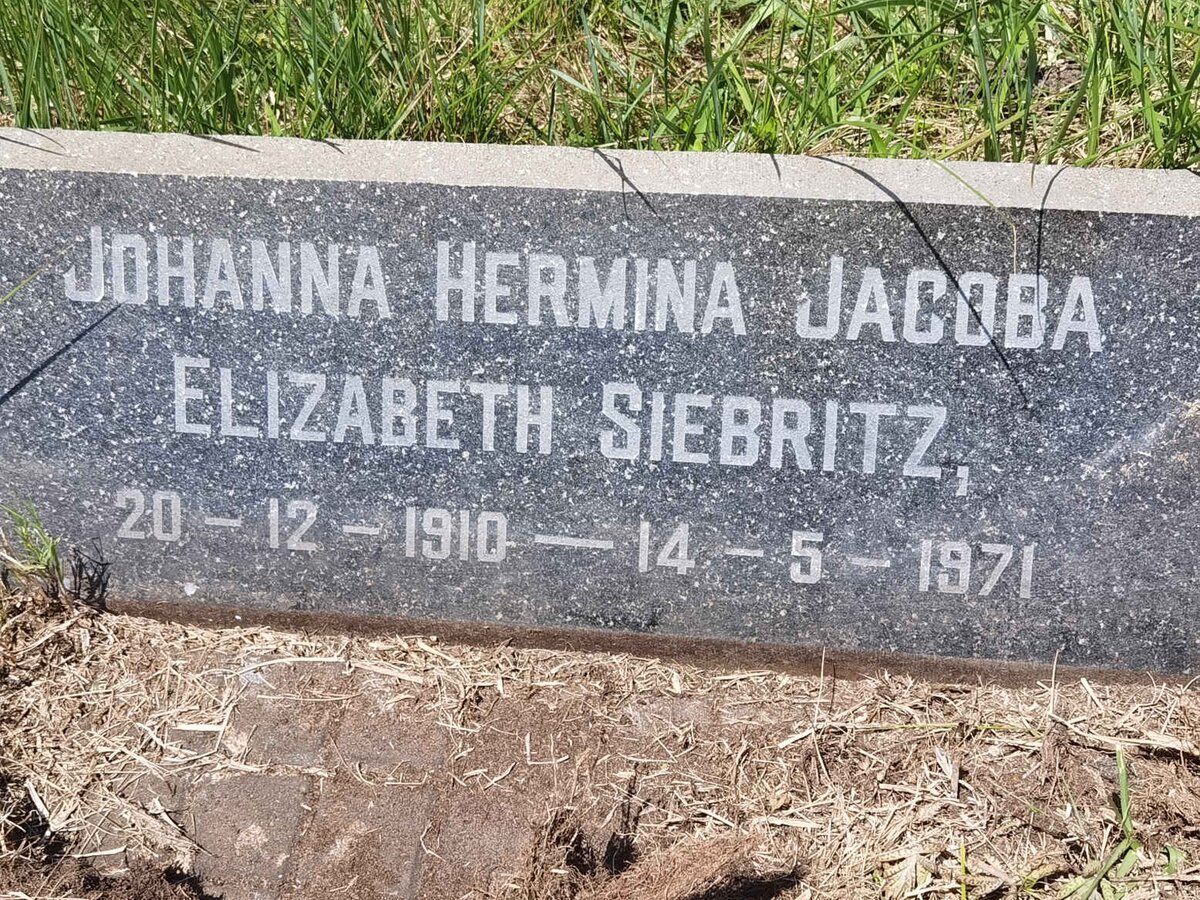 SIEBRITZ Johanna Hermina Jacoba Elizabeth 1910-1971