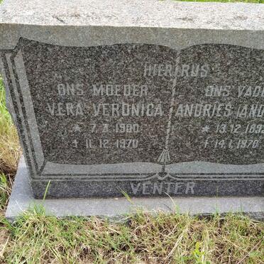 VENTER Andries 1893-1970 &amp; Vera Veronica 1900-1970