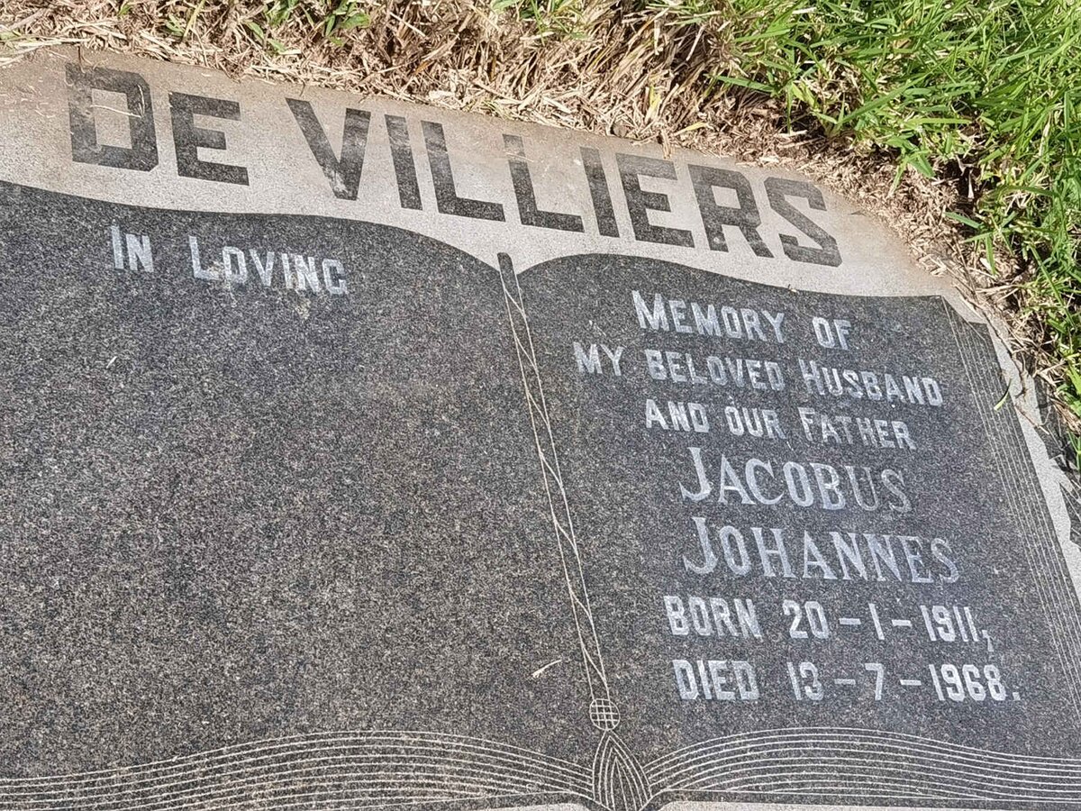 VILLIERS Jacobus Johannes, de 1911-1968