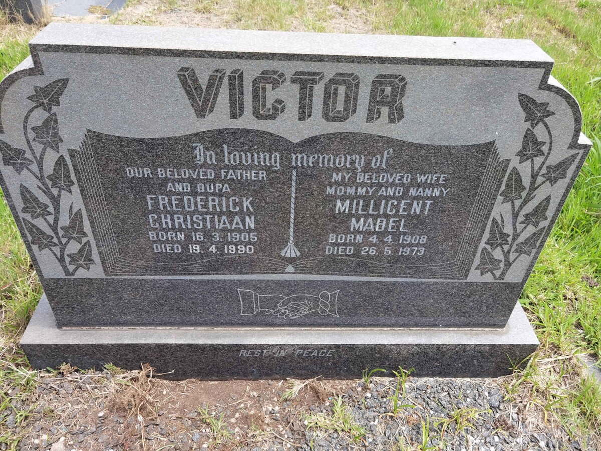 VICTOR Frederick Christiaan 1905-1990 &amp; Milicent Mabel 1908-1973