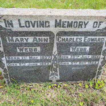WEBB Charles Edward 1866-1944 &amp; Mary Ann 1857-1942