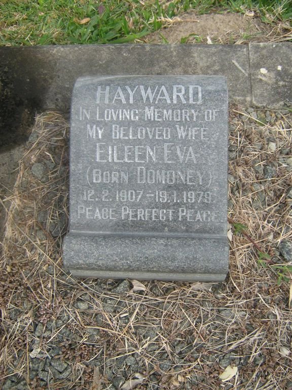 HAYWARD Eileen Eva born DOMONEY 1907-1979