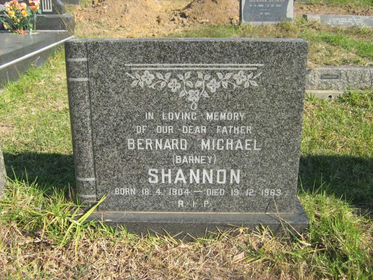 SHANNON Bernard Michael 1904-1963