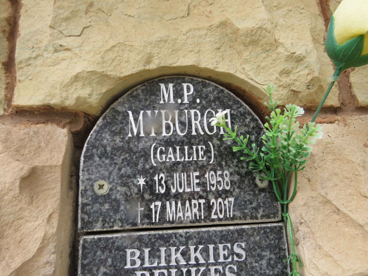 MYBURGH M.P. 1958-2017