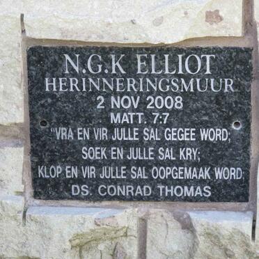 7. N.G.Kerk Elliot - Muur van Herinnering -2008