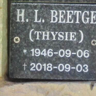 BEETGE H.L. 1946-2018