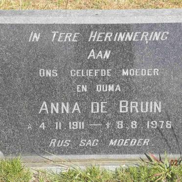 BRUIN Anna, de 1911 - 1978